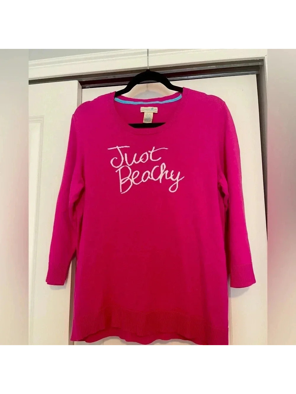 Caribbean Joe just beachy hot pink sweater XL